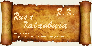 Rusa Kalambura vizit kartica